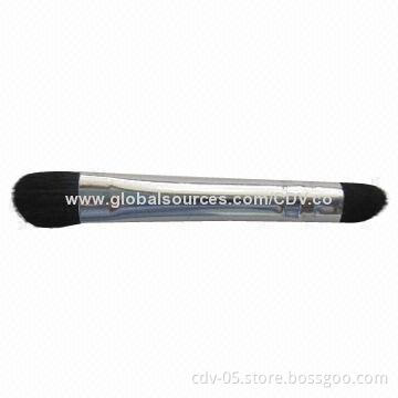 Eye shadow makeup applicators with synthetic bristles and sponge tips